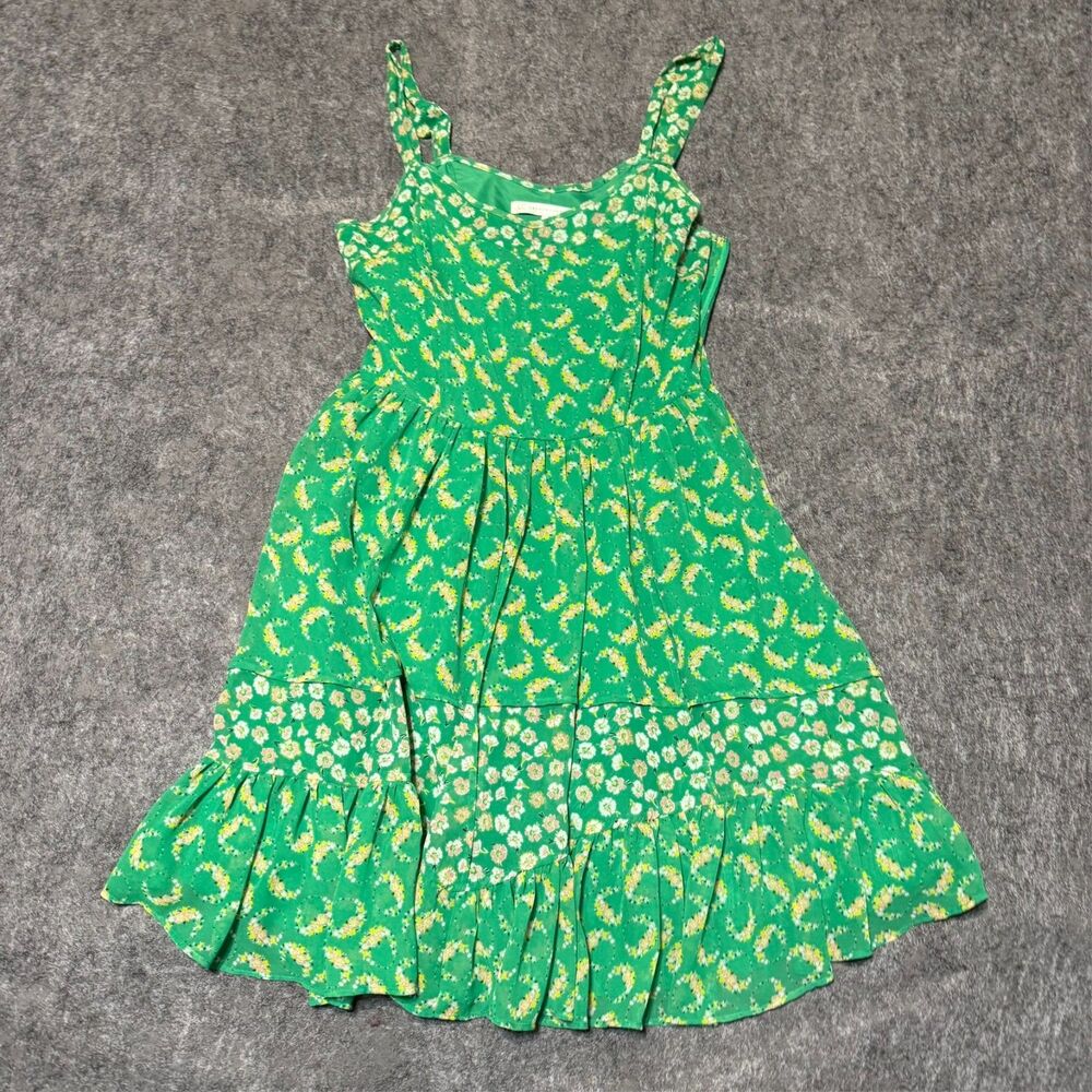 Lauren Conrad Womens Dress Size 6 Green Floral Boho Summer Daisy